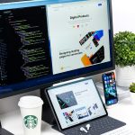 Modern e-commerce fashion store website on laptop screen
