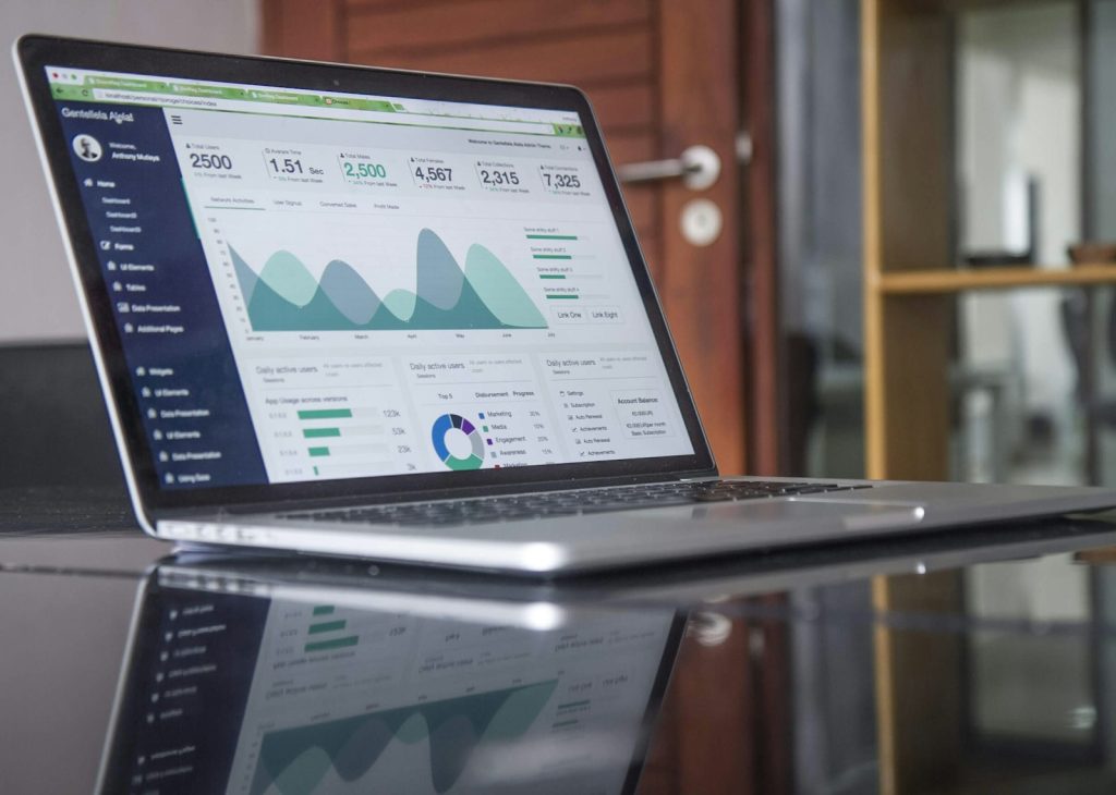 Modern abstract workspace representing WordPress website creation
